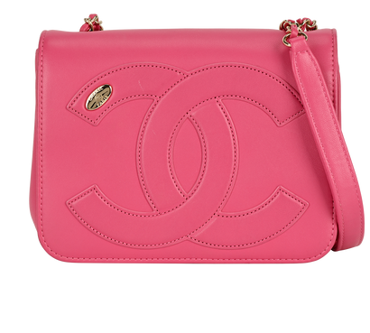 CC Mania Flap, &pound;1,900, Handbags, Pink, Leather, Front view